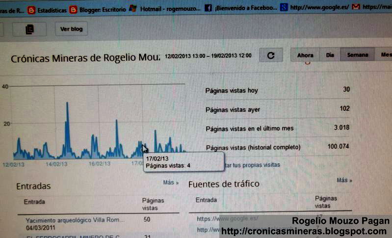 Crónicas Mineras de Rogelio Mouzo Pagán Rogelio Mouzo agradece a los